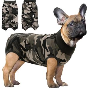 SAWMONG Recovery Suit for Dogs Female Male, Breathable Dog Onesie After Surgery Spay Neuter, Professional Dog Surgical Suit, Substitute Pet E-Collar Cone, Camouflage, Medium