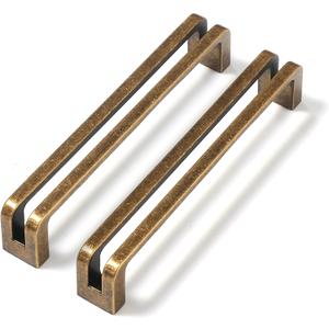 Antique Brass zinc Alloy Cabinet pulls,Vintage Retro 5 Inch 128mm Hole Center Cabinet Handles for Drawer,Cupboard, Wardrobe,Dresser - 6 Pack