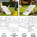 Small Dog Ramp for Bed & Couch, Fits Furniture 11.4"-17.7"
