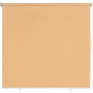 CICADA SPEECH Outdoor Roller Shade Roll Up Shade Cloth Patio Blinds for Deck Porch Balcony Backyard (7.5' W X 6' L), Wheat