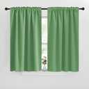 NICETOWN Blackout Curtain Panels for Living Room - (Forest Greencolor) 42x36 inch, 2 Panels Set, Room Darkening Blackout Drapes for Window