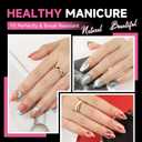 UNA GELLA Short Almond Nail Tips, 312pcs Short Almond Gel Nail Tips Shape Pre Etched Press On Nails Clear Acrylic Fake Nails No C Curve for Full Cover Nails Extension Home Art DIY Salon 12 Sizes