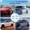 Tesla Model Y Juniper Accessories Mud Flaps 2025-2026 [ Protect Paint,No Drilling] OEM Upgrade Fixed Position: Sturdy PP; Hanging Position: TPV Rubber Plastic for Model Y Juniper (4 Pcs)