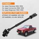 maXpeedingrods 4713943 Lower Power Steering Column Intermediate Shaft, for Jeep Cherokee 1984-1994 Comanche 1986-1992 Wagoneer 1984-1990, 425-284 Lower Power Steering Shaft w/U-Joint