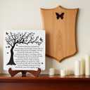 Wooden Sympathy Plaque with Stand  A Limb Has Fallen from The Family Tree Memorial Sign  Bereavement Condolence Gifts for Loss of Loved One  Tabletop Remembrance Decor