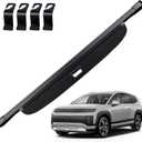 AUXKO Retractable Cargo Cover for Hyundai Ioniq 9 2026, Carbon Fiber | 4 PCS Headrest Hooks, Tool-free Shade, Anti-peeping Privacy Screen, Anti-UV Luggage Accessory, Waterproof Rear Trunk Cover