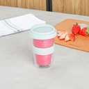 Restaurantware - Forma Professional 13.5 Ounce Insulated Travel Mugs, 10 Double Wall Coffee Mugs - Includes Lids And Sleeves, Reusable, Clear Borosilicate Glass Tumblers, Dishwashable, Microwavable