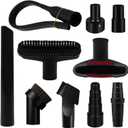 10 PCS Universal Vacuum Attachments & Brushes Kit for Shop Vac Accessories & Household Cleaning, 1-1/4" Vacuum Accessories with 4 Vacuum Hose Adapters & Flexible Crevice Tool