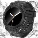 Goton 3 in 1 Waterproof Case and Band for Samsung Galaxy Watch 8 7 5 4 FE 44mm 40mm, 360 Protective Hard PC with Tempered Glass Screen Protector for Galaxy Watch Cover Bumper Accessories