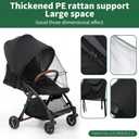 DUOMI 2-in-1 Stroller Sun Shade and Mosquito Net Cover - Universal Breathable Baby Cover With Two-Way Zipper for Extender