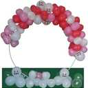 Pack of 2, JODIDI 57 Pcs - Premium Party Balloons for Valentine's Day, Weddings, Birthdays and Anniversary Celebrations (Pastel Colors - Red, Pink, White)