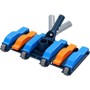 Commercial-Grade 4.4 LB Weighted Pool Vacuum Head with Swivel Handle, Professional Heavy-Duty Pool Vac Head with Streamlined Design, Debris Guide & Vinyl-Safe Wheels for Inground & Above Ground Pools
