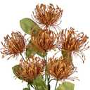 Hollyone 33" Yellow Artificial Mums for Outdoors Fall Flowers Fake Fall Mums Faux Chrysanthemum Flowers 2Pcs Spider Mum Flower Arrangement Autumn Flower with 3 Heads Long Stem for Centerpiece Bouquet