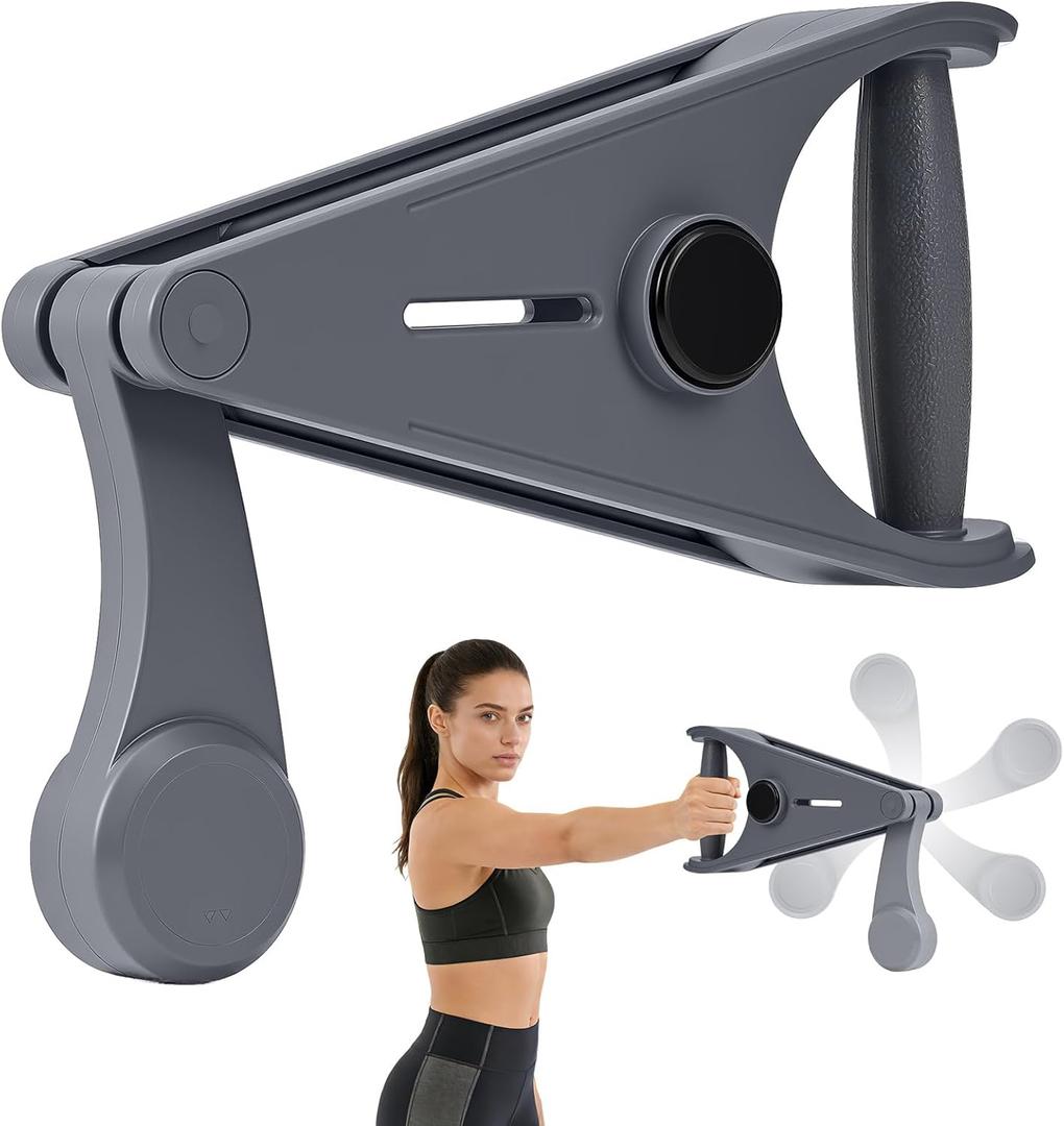 Arm Trainer for Men & Women,Home Forearm Workout Equipment with Silent Metal Bearing,Widened Grip for Strength Training - Targets Forearm, Shoulder & Biceps, Gray