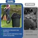 Leaf Collector Compatible with Worx Leaf Blower & Vacuum, Includes Adjustable Adapter Fits 2.3"-5" Connection Ports, 2-8FT Hose, and Mesh Hood