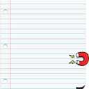 Dry Erase Giant Sized Magnetic Notebook Paper, Lined Paper 22" x 28"