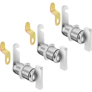 Thumb Cam Locks, 1-3/8" 3Pcs RV Locks for Storage Door, Compartment Door, Thumb Operated Locks Keyless(1-3/8 Inch 3Pcs)