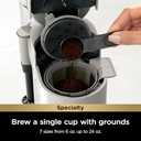 Ninja Pod & Grounds Specialty Single-Serve Coffee Maker, K-Cup Pod Compatible, Brews Grounds, Compact Design, Built-In Milk Frother, 56-oz. Reservoir, 6-oz. Cup to 24-oz. Mug Sizes, Stone, PB051ST (Stone)