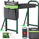 seasky Foldable Garden Kneeler and Seat, Anti-Tipping Gardening Bench Widened Thick Soft Kneeling Pad, Heavy Duty Gardening Stool with Tool Bag,Gardening Gift for Women (Dark Green)