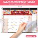 5 x Timart Desk Calendar 2026-2027, 18-Month Calendar from Jan 2026 to June 2027, Large 17" x 12" Desktop Wall Monthly Calendar For Home School, Office(Floral)