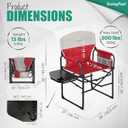 SUNNYFEEL Camping Directors Chair, Heavy Duty,Oversized Portable Folding Chair with Side Table, Pocket for Beach, Fishing,Trip,Picnic,Lawn,Concert Outdoor Foldable Camp Chairs, Large
