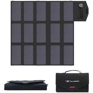 ALLPOWERS Solar Charger 100W Solar Panel Foldable Portable with Dual 5v USB18v DC for Laptop, Tablet, Notebook, 12v Car, Boat, RV Battery, Camping, Hiking, Travel