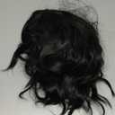 Black Wig With Bangs Bob Synthetic Curly Wigs Natural Shoulder Length Wig 12 inch for Women Girls Daily Use Colorful Wigs