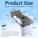 Omzer Inflatable Toddler Airplane Bed: Large Airplane Seat Extender for Kids with Cup Holder & Seat Belt - Portable Baby Travel Bed with Travel Bag & Hand Pump