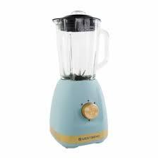 West Bend Timeless 5 Speed Multi-Function Blender, 48 oz Glass Jar, with Travel Cup (Blue Gold)