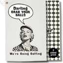 Funny Golf Towels- Golf Themed Gag Gifts for Men Who Have Everything, Golf Towels for Golf Bags with Clip for Men, Funny, Unique Accessories (Darling) (Multicolor-2)