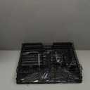 SNTD Dish Drying Rack - Extendable Dish Rack, Large Sink Drying Dish Drainer for Kitchen Counter, Stainless Steel Dish Strainer with Utensil Holder (Black)