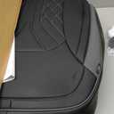 for Chevy Silverado GMC Sierra Waterproof Seat Covers, Crew Cab 1500 2014-2018, 2500HD 3500 HD 2015-2019, Truck Protectors Accessories Full Set, Black Grey