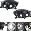 Headlight Assembly for Toyota 2009 2010 2011 2012 RAV4 Pair - Chrome Housing with Amber Lamps - Complete Set - Driver and Passenger Side