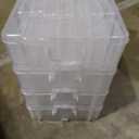 VTG Bead Organizer Box, 84 Pcs Small Plastic Containers with Lids, 4-Tier Stackable Storage Box, Clear Organizers for Jewelry Toys Craft Storage