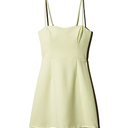  Summer Whisper Tie-back Mini Sheath Dress In Super Lemon Solid  M