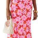 PRETTYGARDEN Women's Floral Bodycon Maxi Dress Summer Beach Sundress Sleeveless Spaghetti Strap Wedding Guest Dress (S)