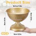 4 PCS Gold Vases for Wedding Centerpieces, 5.9'' W X 7.3'' H Gold Metal Vase Vintage Decorative Metal Vases Wedding Table Centerpieces Golds Compote Bowl Vase for Party Anniversary Reception Dinner