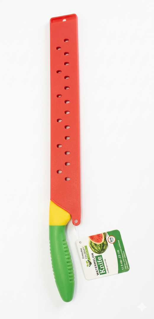 Everyday Watermelon Knife & Blade Cover BPA Free Soft Grip 11.5"