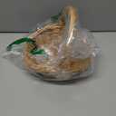 Kisangel Wicker Picnic Basket with Handle, 8.66 x 7.07 x 7.87in Wicker Flower Basket Small Storage for Weddings, Garden Home Fruits Vegetable Decor