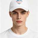 Waldeal LGBTQ Pride Baseball Cap, Adjustable Embroidered Heart Cotton Hat, Pride Month Gift for Women Men (White)