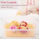 Silica Gel Flower Drying Crystals 5LBS, Reusable Color Indicating Flower Drying Silica with Airtight Container and Brush, DIY Wedding Bouquet Flower Preservation Kit, Fine Bead Size<1mm