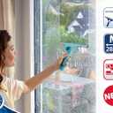 Leifheit 2-in-1 M Pro Reach Window Squeegee with 28 cm Wiping Width, Adjustable Cleaning Angle, Click System Compatibility, Ergonomic Grip for Streak-Free Cleaning on Windows, Showers, Mirrors, Fensterabzieher M
