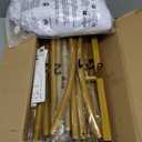 7.2FT Metal Arch Backdrop Stand and Cover Set, Gold Wedding Backdrop Arch Stand with Cover, Balloon Arch Stand with White Arch Cover for Birthday Party Baby Shower Graduation Ceremony Decorations