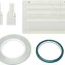 1/4 10 Inch Tape Splicing Set, Open Reel Tape Splicing Block for 1 & 1/2 & 1/4 & 1/8, Open Reel Audio Splicing Kit with Splicing Tape and Leader Tape for Revoxsonido