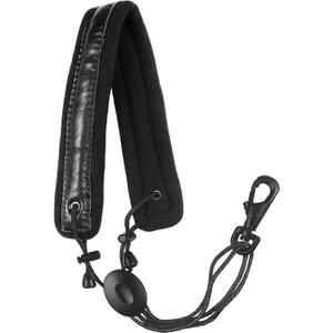 KUWAN Saxophone Neck Strap Soft Sax leather strap Padded for Alto & Tenor Sax Baritone Soprano (sax strap-black)