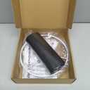 Small Lamp Shade, Black Drum Lampshade 8.7''Top X 8.7'' Bottom X 7.9'' High, Replacement Lamp Shade Natural Linen Hand Crafted for Table Lamps Floor Lamps Chandelier Lamp, Easy Assembly Required