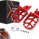 JFG RACING Dirt Bike Foot Pegs,CNC Rest Pedal Footpegs for CR125 CR250 02-11/CRF150R 07-24/CRF250R 04-24/CRF300L 21-24/CRF450R 02-24/CRF250X CRF450X CRF250RX CRF450RX CRF450RL CRF250L CRF1100L-Red (Medium)