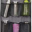Water Bottle Organizer over the Door Cup Holder with 12 Large Pockets and Reinforced Bottom Tumbler Organizer Clear Mesh Cup Storage for Kitchen Pantry Cabinet Door Wall 41"17"