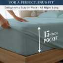 LANE LINEN 1000 Thread Count 100% Egyptian Cotton King Size Sheets Silky Sateen Weave, Naturally Cooling & Durable, Ultra-Soft Luxury You Can Feel,15" Deep Pocket King Sheet Set French Blue