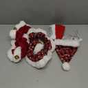 Sadnyy 4 Pack Dog Christmas Outfits Pet Dog Santa Hat and Christmas Collar with Bells Ornaments Xmas Holiday Outfit Costume Clothes Adjustable Hats Neckwear for Small Large Dogs Pets Cats(Large)